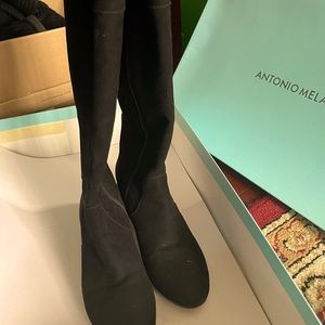 Antonio Melani Black Suede Boot size 5 1/2